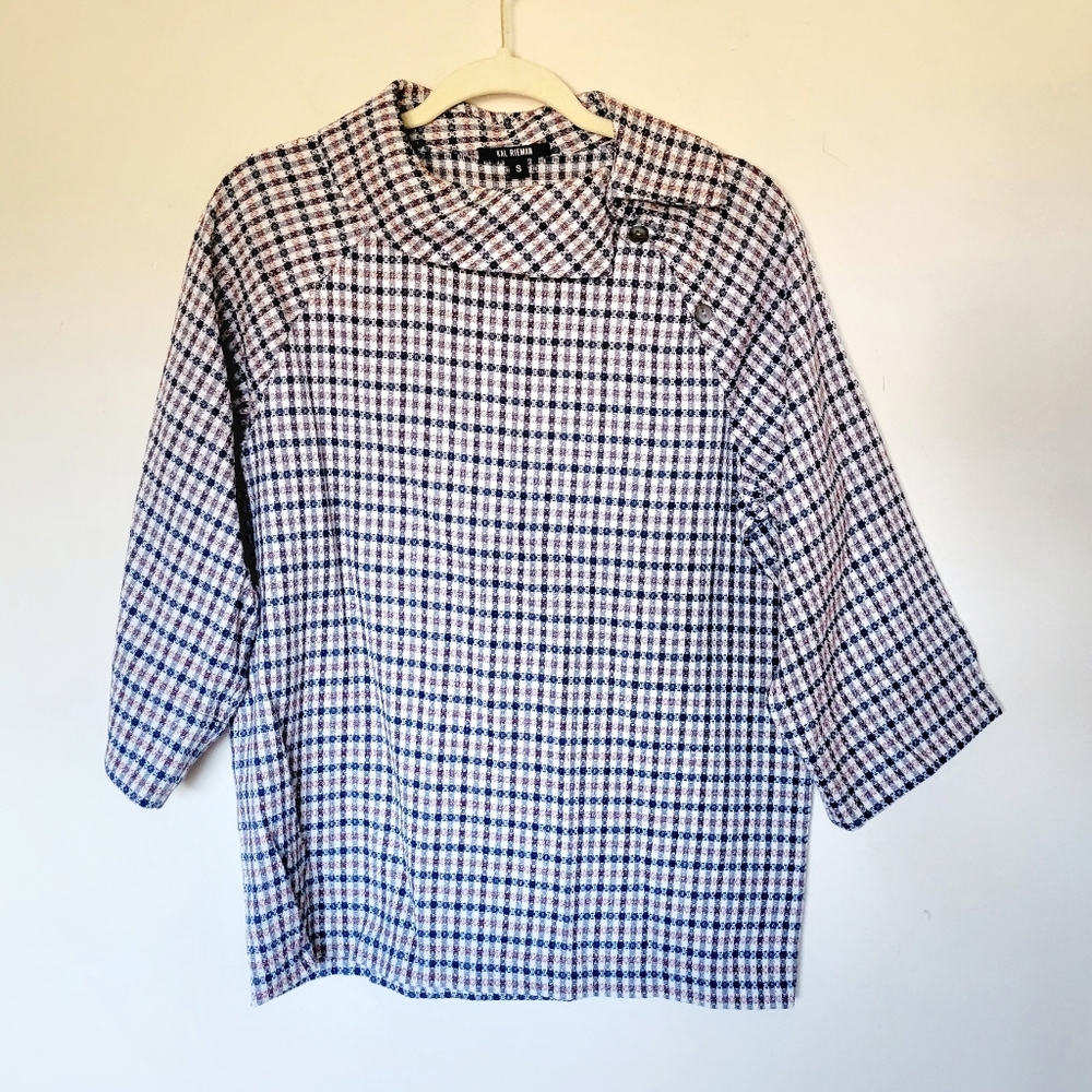 Kal Rieman Plaid Button Top - Picture 2 of 7